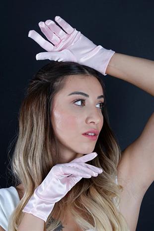 Saten Kısa 21 Cm Abiye Eldiven Düğün Parti Balo Kostüm Aksesuarı