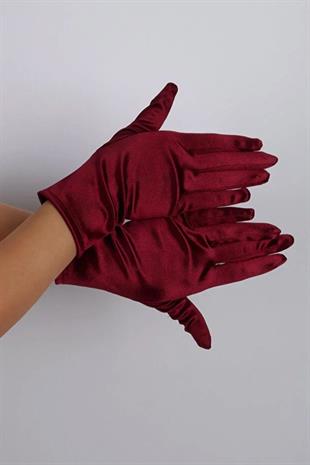 Saten Kısa Abiye 21 Cm Eldiven Düğün Parti Balo Kostüm Aksesuarı