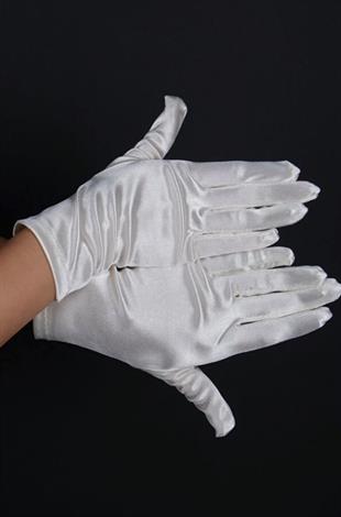 Satin Short Evening Gloves Opera 21 cm Length Engagement Wedding Prom Night Dress Elegant Accessory