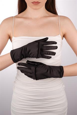 Saten Likrali Gelin Eldiveni 29 Cm Dans & Opera Kostüm Eldiveni