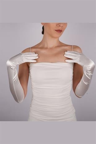 Satin Lycra Bridal Gloves 48 Cm Dance & Opera Gloves