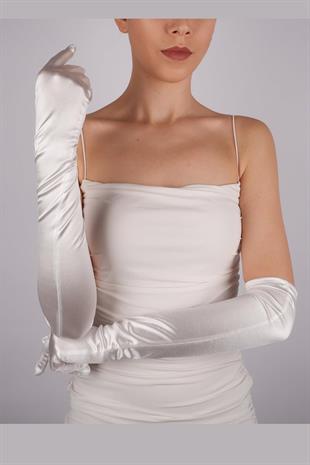 الجملة الساتان ليكرا قفازات الزفاف الطويلة 55 سم قفازات الرقص والأوبرا