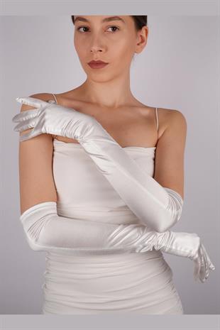 الجملة الساتان ليكرا قفازات الزفاف الطويلة 55 سم قفازات الرقص والأوبرا