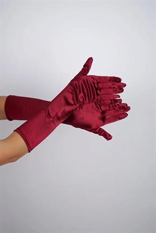 Saten Uzun Abiye Eldiven Opera  38 Cm Boy Nişan Düğün Balo Gece Elbisesi Şık Aksesuar