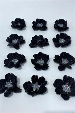 Sedef Yapraklı Kristal Boncuklu İncili Broş