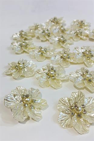 بروش أم ورقة اللؤلؤ واللؤلؤ الحجري