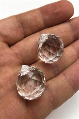 Şeffaf Avize Taşı Damla Boncuk 1 Adet