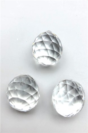 Şeffaf Avize Taşı Damla Boncuk 1 Adet