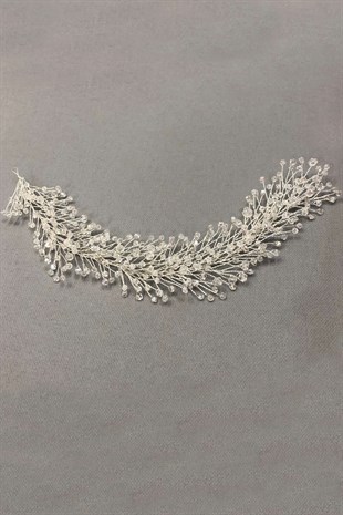 إكسسوارات شعر عمامة وخرزة شفافة من الكريستال