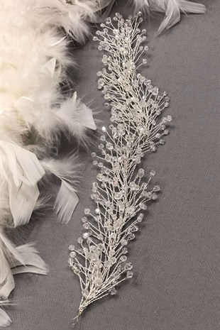 إكسسوارات شعر عمامة وخرزة شفافة من الكريستال