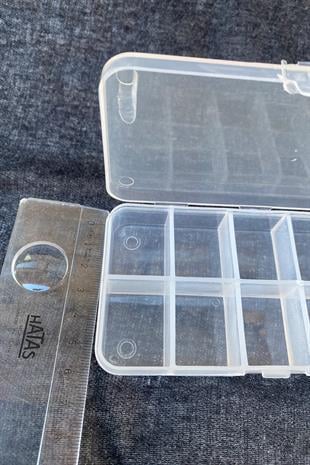 Şeffaf Boncuk Kutusu,Mazleme Kutusu,Takı Kutusu 10 Gözlü