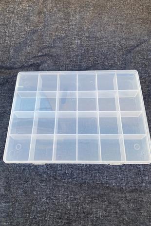 Şeffaf Boncuk Kutusu,Mazleme Kutusu,Takı Kutusu 24 Gözlü