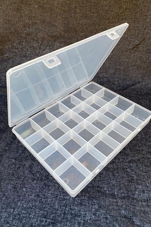 Şeffaf Boncuk Kutusu,Mazleme Kutusu,Takı Kutusu 24 Gözlü