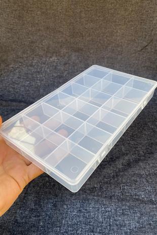 Şeffaf Boncuk Kutusu,Mazleme Kutusu,Takı Kutusu 18 Gözlü