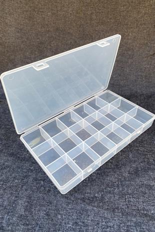 Şeffaf Boncuk Kutusu,Mazleme Kutusu,Takı Kutusu 18 Gözlü