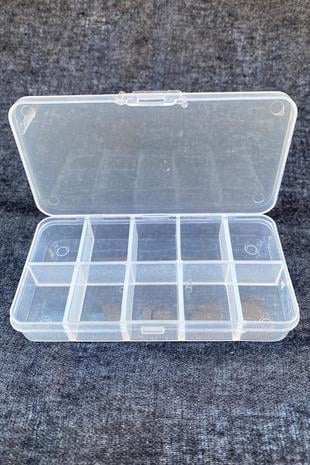 Şeffaf Boncuk Kutusu,Mazleme Kutusu,Takı Kutusu 10 Gözlü