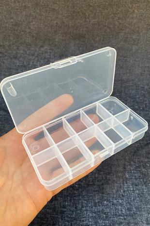 Şeffaf Boncuk Kutusu,Mazleme Kutusu,Takı Kutusu 10 Gözlü