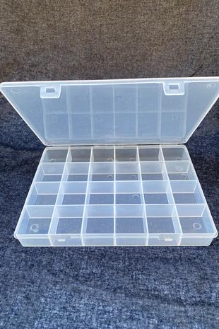 Şeffaf Boncuk Kutusu,Mazleme Kutusu,Takı Kutusu 24 Gözlü