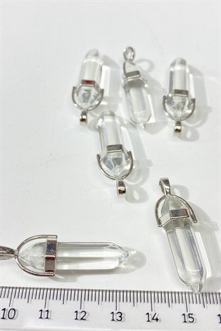 Transparent Nails Natural Stone Pendant 1 Piece