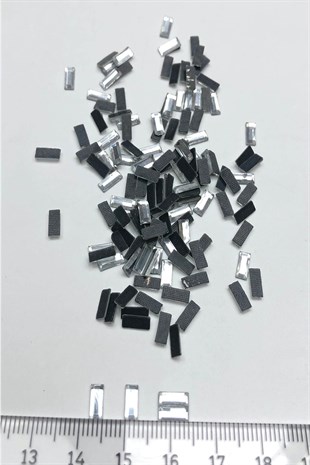 Transparent Rectangle Iron-on Glass Stone Beads 25 gr