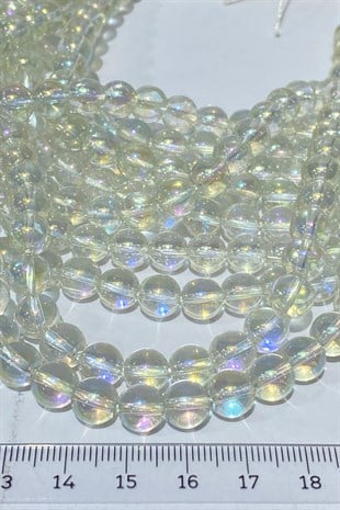 Şeffaf Doğaltaş Boncuk 8 mm