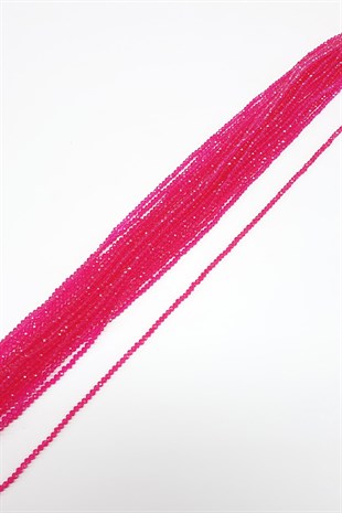 Şeffaf Fuşya Kristal Boncuk 4 Mm