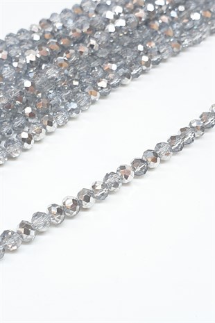 Transparent Gray Crystal Beads 4 Mm