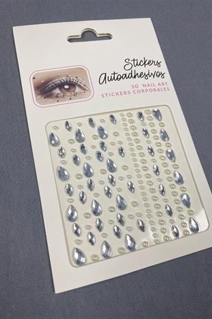 Transparent Pearl Sticker Hair Body Eye And Face Stone
