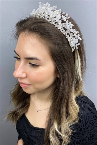 Transparent Crystal Jabbah Bridal Crown