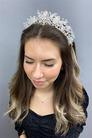 Transparent Crystal Jabbah Bridal Crown