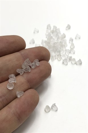 Şeffaf Küpe Arkası Orta Boy 20 adet