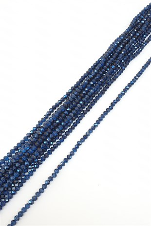 Şeffaf Lacivert Kristal Boncuk 6 Mm