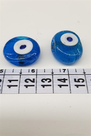Transparent Blue Calfs Eye Evil Eye Beads