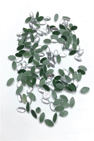 Transparent Shuttle Iron-on Glass Stone Beads 25 gr