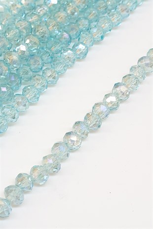 Transparent Mint Green Crystal Beads 6 Mm