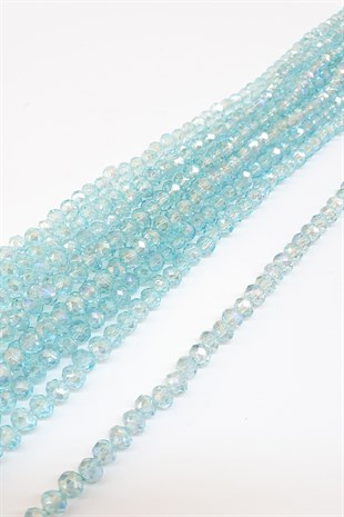 Transparent Mint Green Crystal Beads 6 Mm