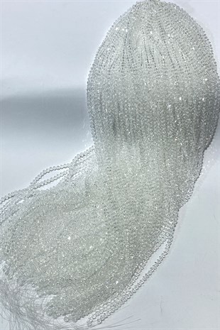 Şeffaf Pramit Dizi Kristal Boncuk 4 mm