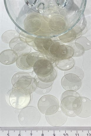 Şeffaf Renk Patik ve Çanta Pulu 20 mm