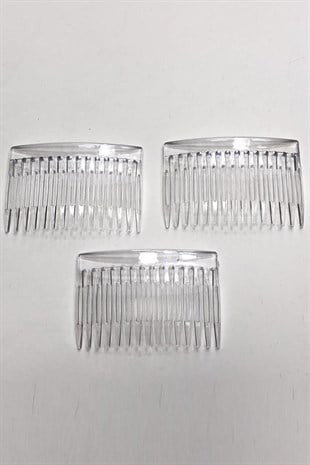 Şeffaf Renk Tarak Toka 7 cm