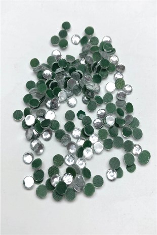 Transparent Color Iron-on Glass Stone Beads 25 gr