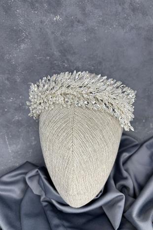 Transparent Salba Bridal Henna Crown and Hair Turban Accessory