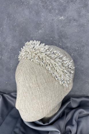 Transparent Salba Bridal Henna Crown and Hair Turban Accessory