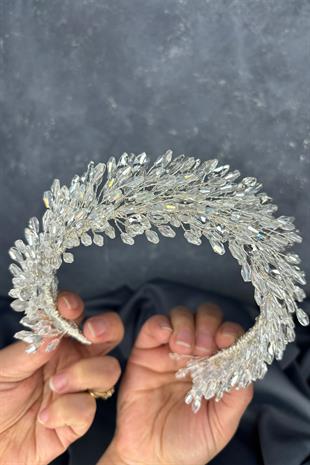 Transparent Salba Bridal Henna Crown and Hair Turban Accessory