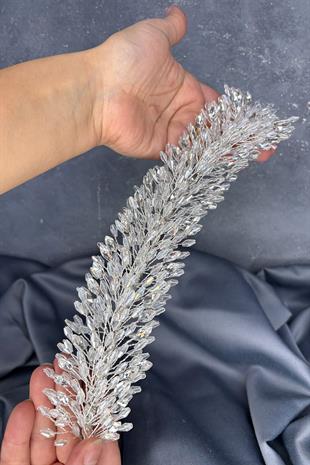 Transparent Salba Bridal Henna Crown and Hair Turban Accessory