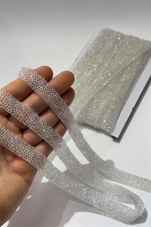 Şeffaf Ütüyle Yapışan Şerit Taş Boncuk1,5 Cm 