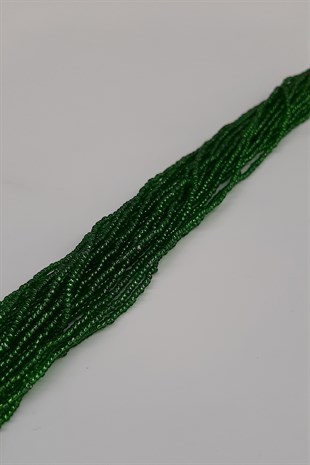 Şeffaf Yeşil Dizi Kum Boncuk