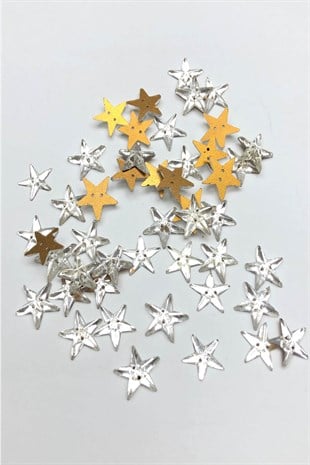 Şeffaf Yıldız Dikme Kristal Cam Boncuk 25 Adet