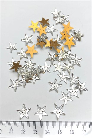 Şeffaf Yıldız Dikme Kristal Cam Boncuk 25 Adet