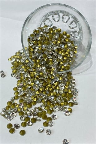 Transparent Slotted Adhesive Stone 50 pcs