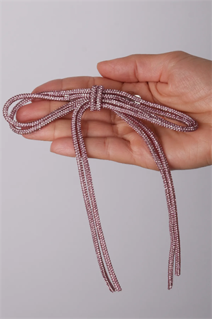 Seyran Taşlı Otomatik Fiyonk Toka Saç Aksesuarı Pembe